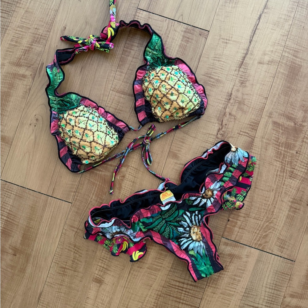 Agua Bendita Tamarindo Tropical Bikini Set - medium top, small bottom